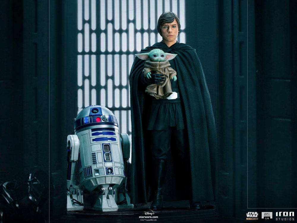 Luke Skywalker, R2-D2 & Grogu Star Wars The Mandalorian Legacy Replica 1/4 Figurka 54 cm - Image 12