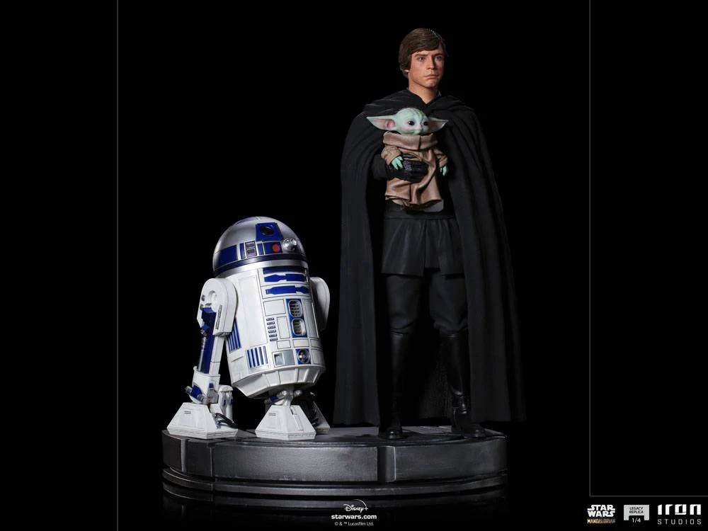 Luke Skywalker, R2-D2 & Grogu Star Wars The Mandalorian Legacy Replica 1/4 Figurka 54 cm - Image 3