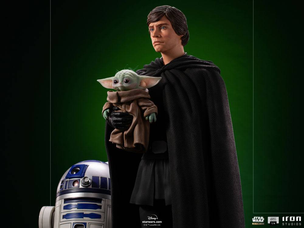 Luke Skywalker, R2-D2 & Grogu Star Wars The Mandalorian Legacy Replica 1/4 Figurka 54 cm - Image 9