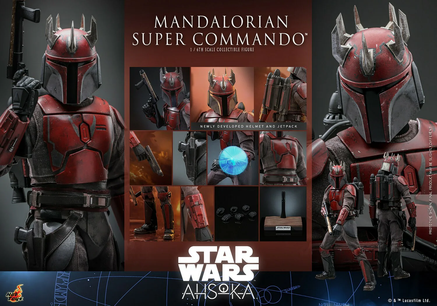 Mandalorian Super Commando Star Wars: Ahsoka 1:6 Figurka 31 cm - Image 15