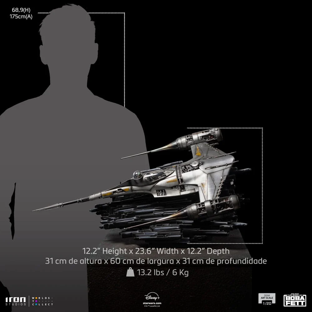 Mando's N-1 Starfighter Star Wars The Book of Boba Fett Demi Art Scale 1/20 Figurka 60 cm - Image 15