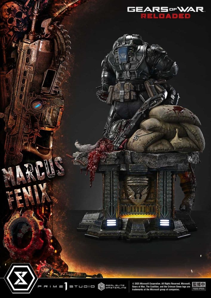 Marcus Fenix Gears of War: Reloaded Real Elite Masterline Series 1/3 Figurka 97 cm - Image 9