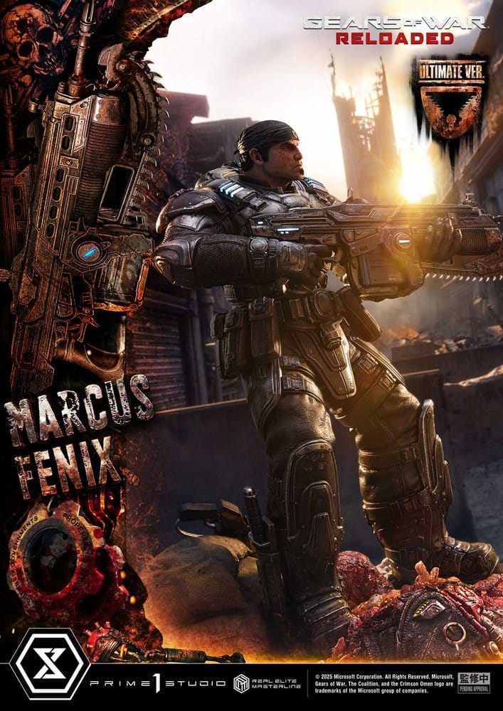 Marcus Fenix Gears of War: Reloaded Real Elite Masterline Series Ultimate Version 1/3 Figurka 97 cm - Image 17