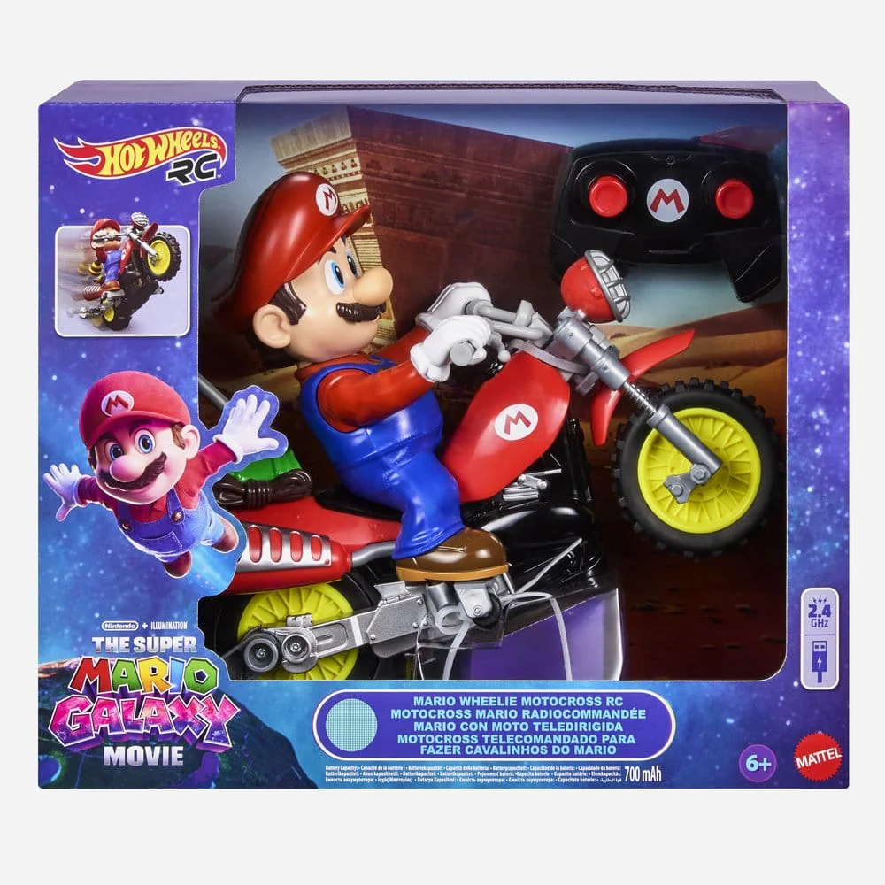 Mario Wheelie Motocross The Super Mario Galaxy Movie Hot Wheels RC Vehicle - Image 10