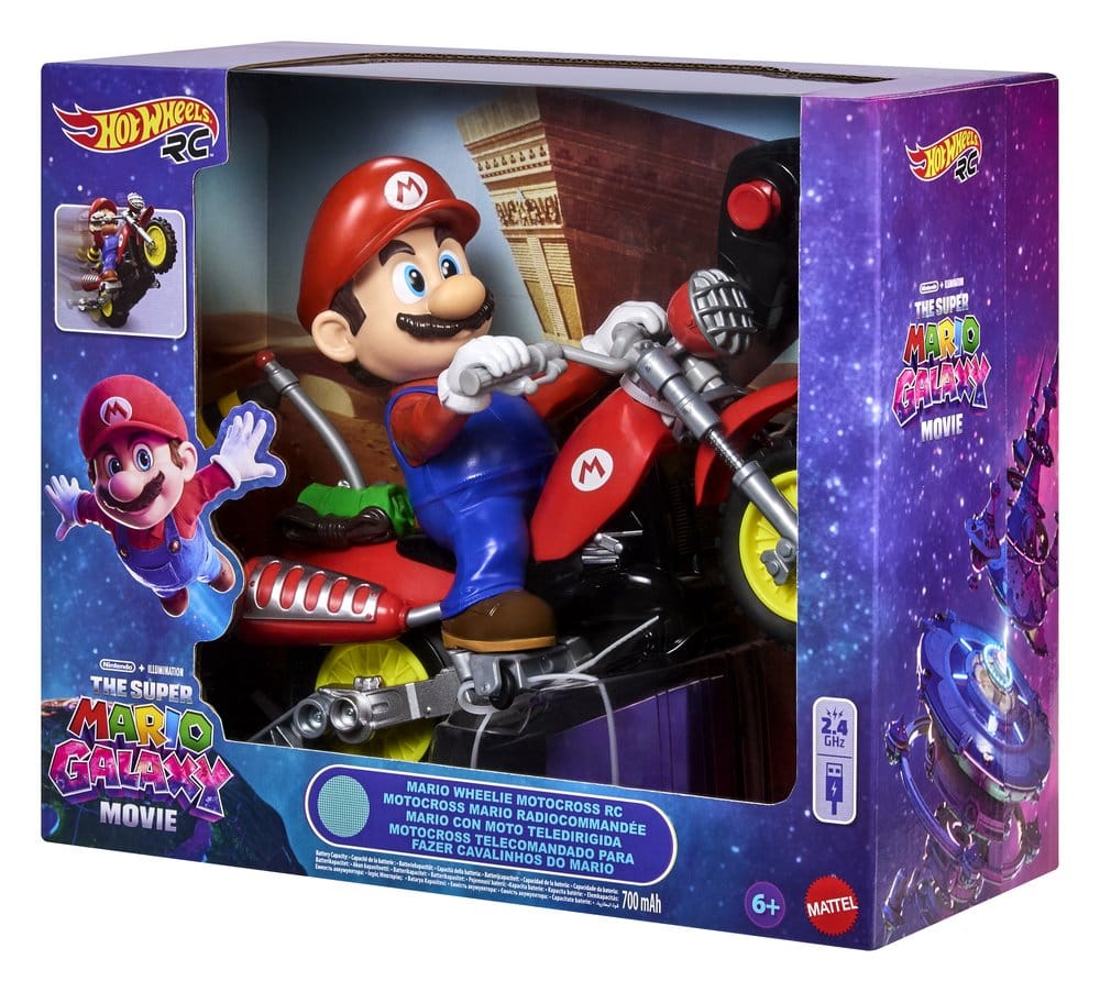 Mario Wheelie Motocross The Super Mario Galaxy Movie Hot Wheels RC Vehicle - Image 8