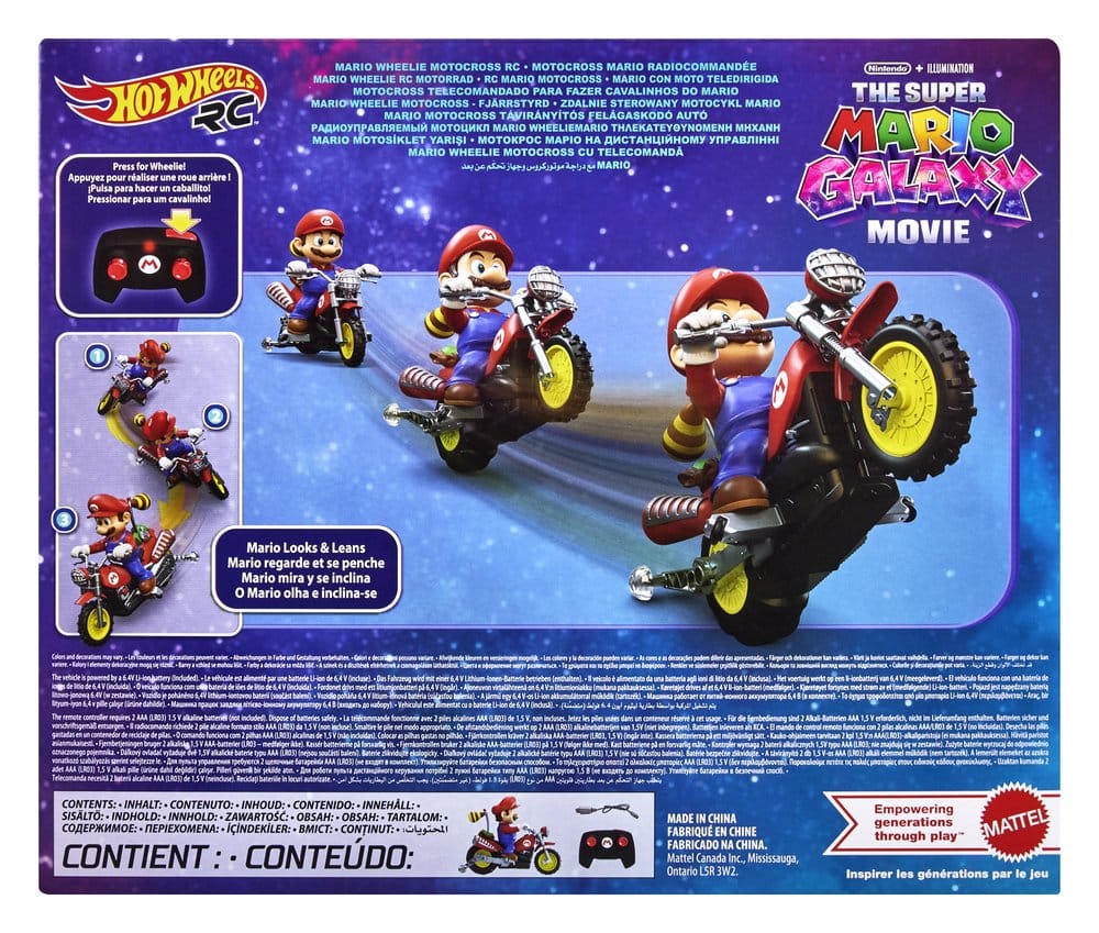 Mario Wheelie Motocross The Super Mario Galaxy Movie Hot Wheels RC Vehicle - Image 9