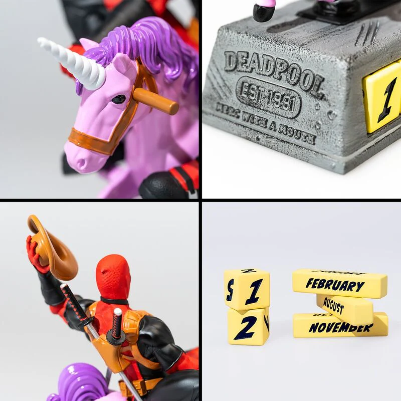 Marvel Deadpool 3D Perpetual Calendar Figurka 17 cm - Image 3