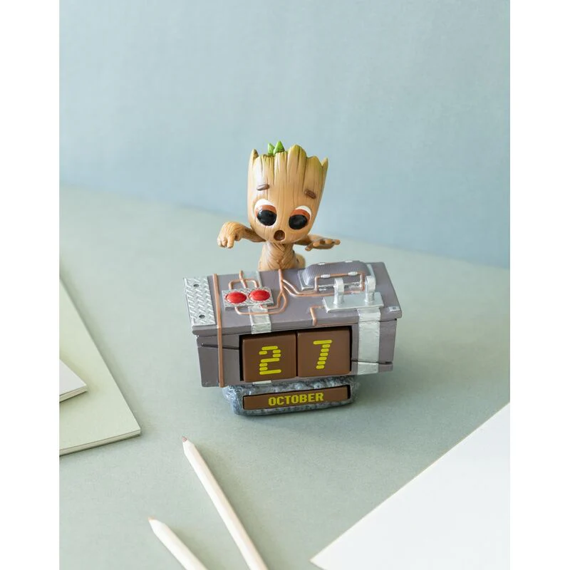 Marvel Guardians of the Galaxy Groot Death Button 3D Perpetual Calendar Figurka 12 cm - Image 4