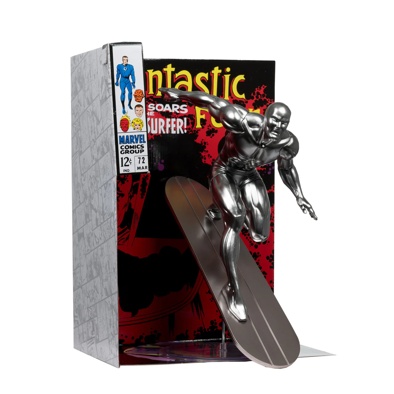 Marvel Silver Surfer Collectible with Scene Fantastic Four #72 1/6 Figurka 31 cm - Image 4