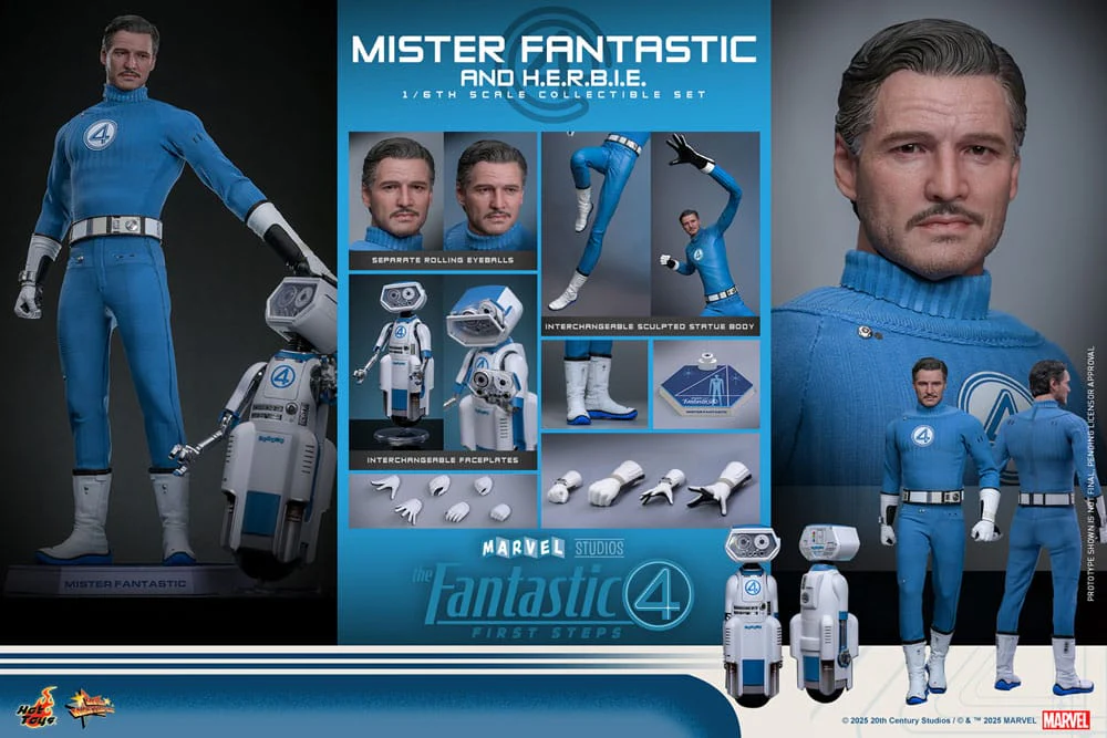 Mister Fantastic & H.E.R.B.I.E. Marvel The Fantastic Four: First Steps Movie Masterpiece 2-pack 1/6 Figurka 30 cm - Image 21