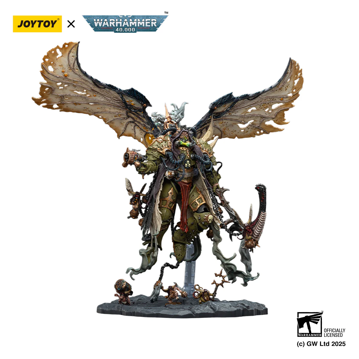 Mortarion Daemon Primarch of Nurgle with Ancient weapons The Lantern and Silence Warhammer 40k 1/18 Figurka 21 cm - Image 4