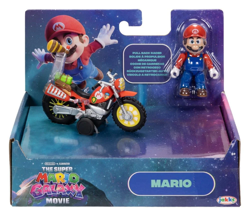 Motorcycle Mario The Super Mario Galaxy Movie Pull Back Figurka 6 cm - Image 4