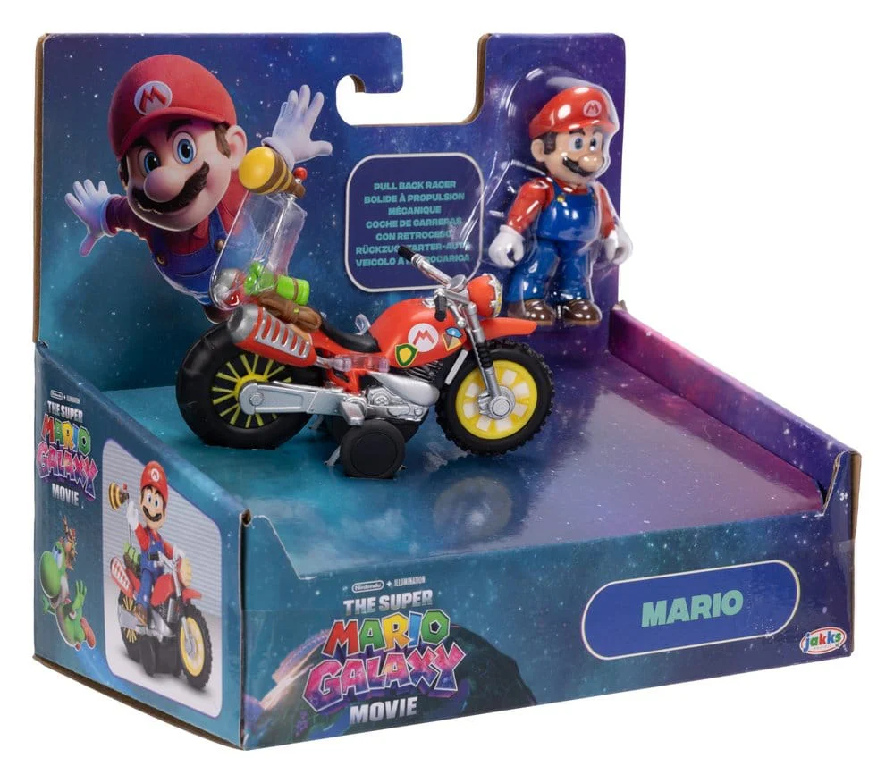 Motorcycle Mario The Super Mario Galaxy Movie Pull Back Figurka 6 cm - Image 5