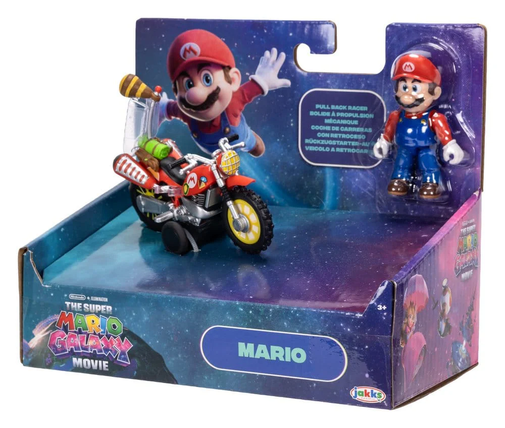 Motorcycle Mario The Super Mario Galaxy Movie Pull Back Figurka 6 cm - Image 6
