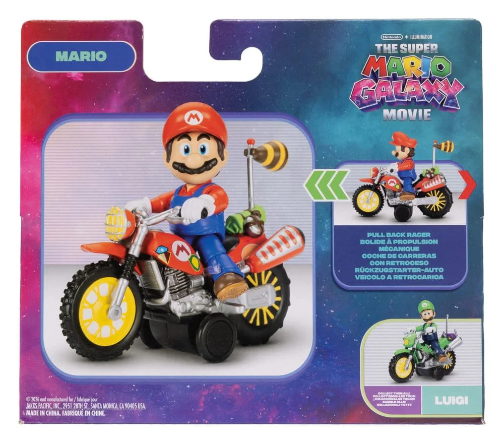Motorcycle Mario The Super Mario Galaxy Movie Pull Back Figurka 6 cm - Image 7