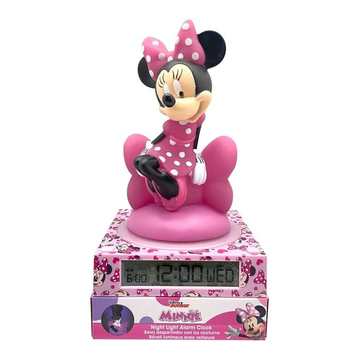 Myszka Minnie Lampka 3D z Budzikiem Disney
