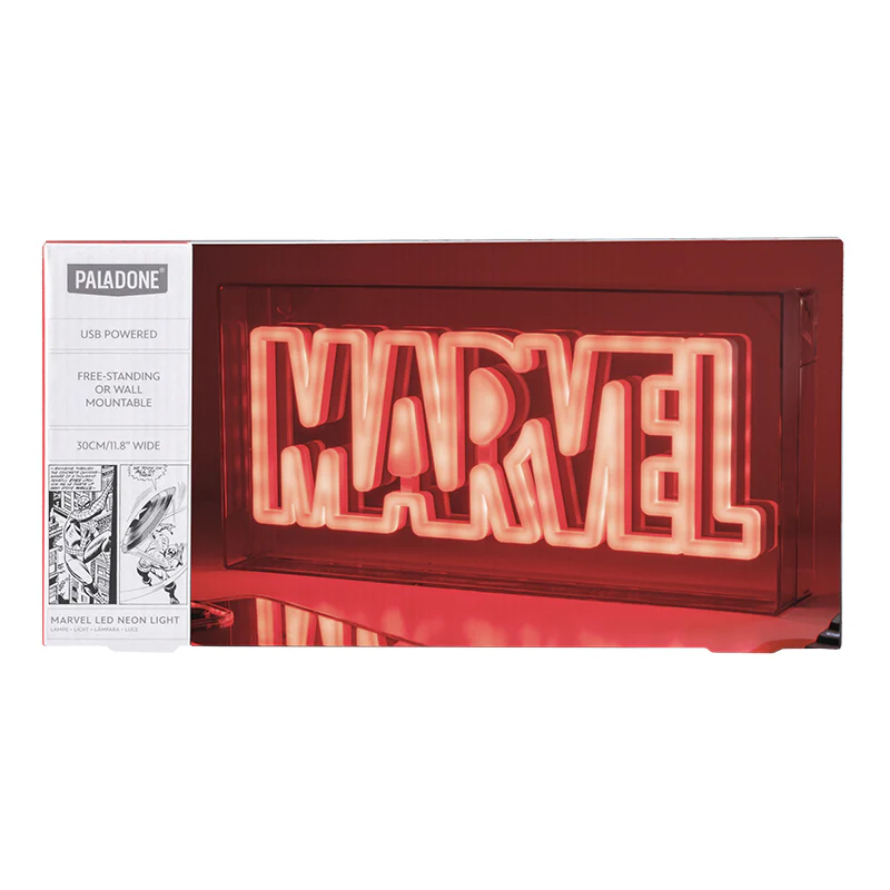 Neon Logo Lampka Ścienna Marvel - Image 5
