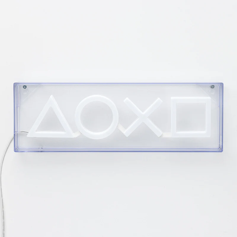 Neon Logo Lampka Ścienna Playstation