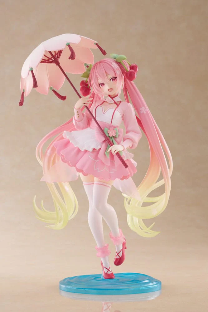 Newley Written Sakura Miku Sakura Dress Ver. Hatsune Miku AMP Figurka 21 cm - Image 2