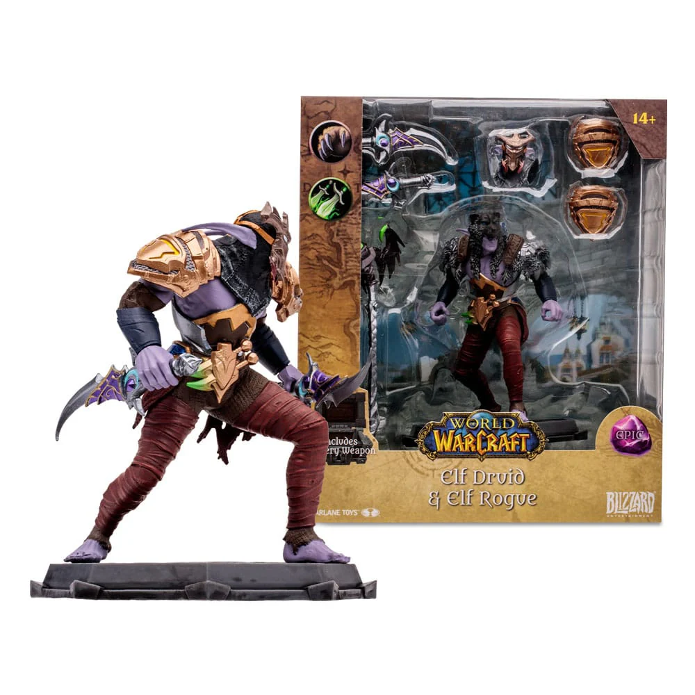 Night Elf Druid Rogue Epic World of Warcraft Figurka 15 cm - Image 8