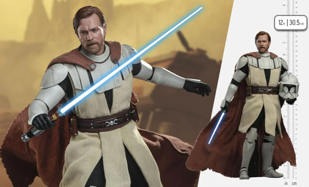 Obi-Wan Kenobi Star Wars The Clone Wars 1/6 Figurka 30 cm - Image 2