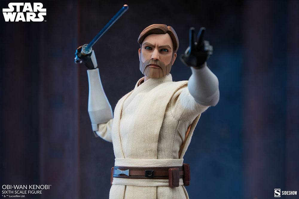 Obi-Wan Kenobi Star Wars: The Clone Wars 1/6 Figurka 30cm - Image 2