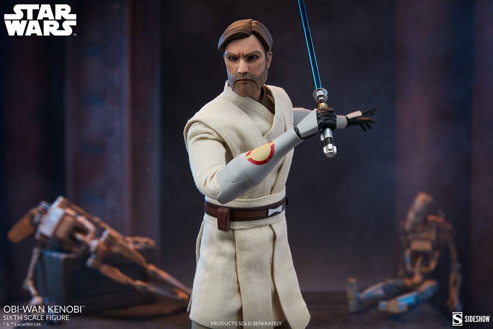 Obi-Wan Kenobi Star Wars: The Clone Wars 1/6 Figurka 30cm - Image 3