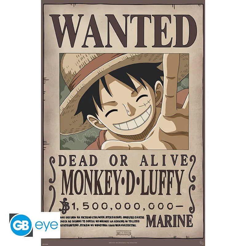 One Piece Wanted Luffy New 2 Maxi Poster Plakat 61 X 91.5cm