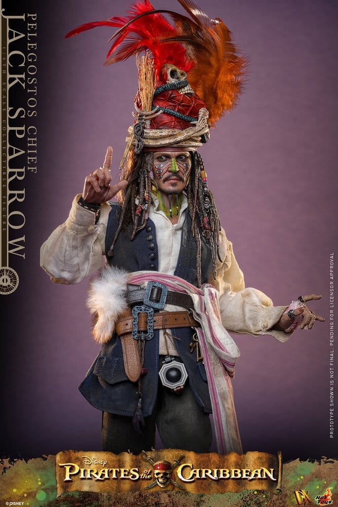 Pelegostos Chief Jack Sparrow Pirates of the Caribbean: Dead Man's Chest DX 1/6 Figurka 30 cm - Image 15