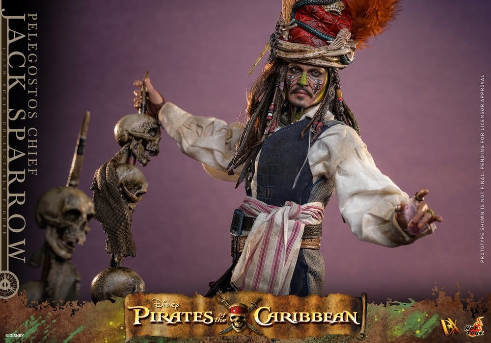 Pelegostos Chief Jack Sparrow Pirates of the Caribbean: Dead Man's Chest DX 1/6 Figurka 30 cm - Image 18