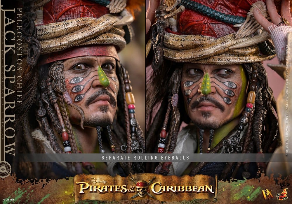 Pelegostos Chief Jack Sparrow Pirates of the Caribbean: Dead Man's Chest DX 1/6 Figurka 30 cm - Image 20