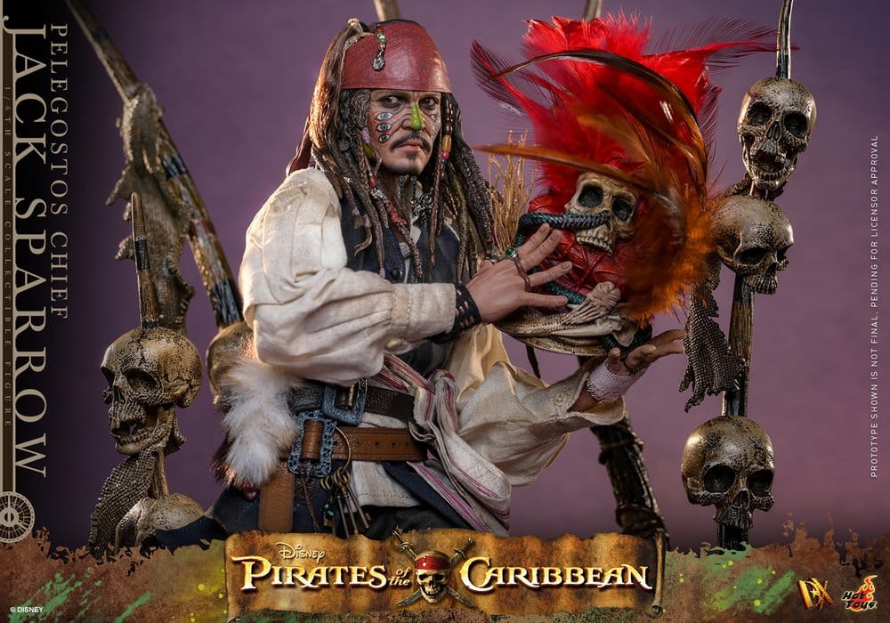 Pelegostos Chief Jack Sparrow Pirates of the Caribbean: Dead Man's Chest DX 1/6 Figurka 30 cm - Image 7