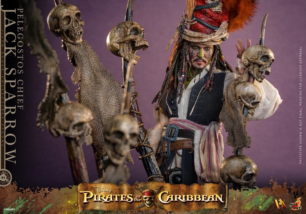Pelegostos Chief Jack Sparrow Pirates of the Caribbean: Dead Man's Chest DX 1/6 Figurka 30 cm - Image 8