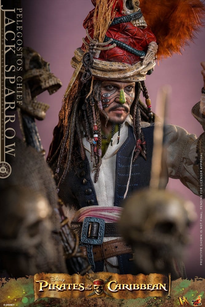 Pelegostos Chief Jack Sparrow Pirates of the Caribbean: Dead Man's Chest DX 1/6 Figurka 30 cm - Image 9