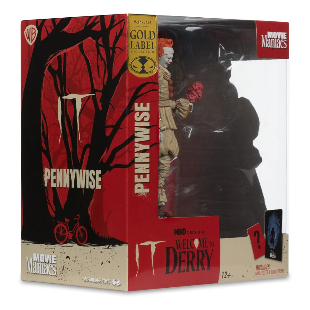 Pennywise Flashback It: Welcome to Derry Movie Maniacs Gold Label Figurka 16 cm - Image 8