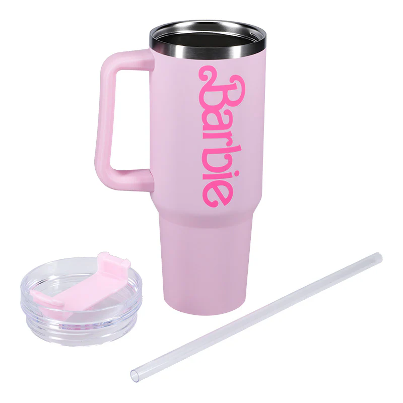 Pink! Kubek Podróżny Ze Słomką Barbie - Image 5