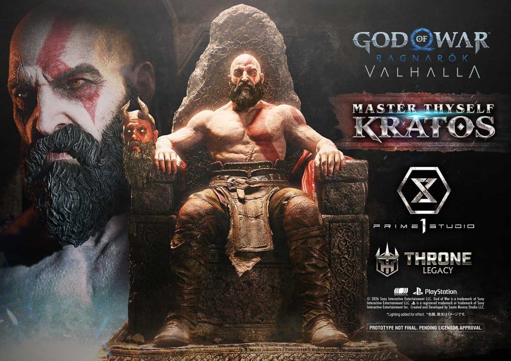 Ragnarok Master Thyself Kratos Throne Legacy God of War Series Bonus Version 1/3 Figurka 67 cm - Image 2