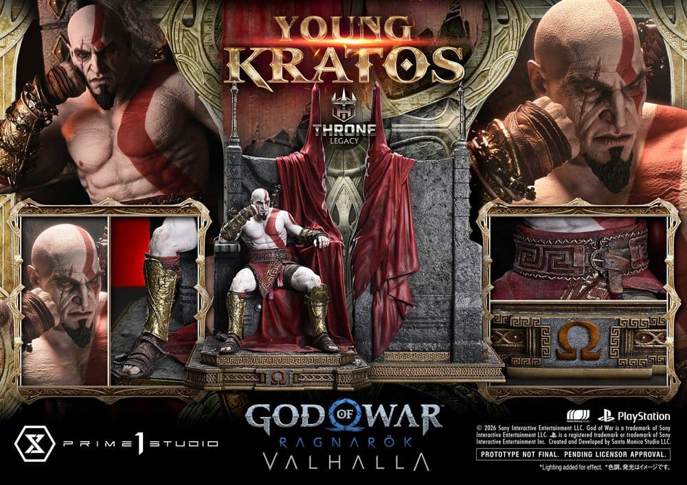 Ragnarok Young Thyself Kratos Throne Legacy God of War Series 1/3 Figurka 91 cm - Image 5