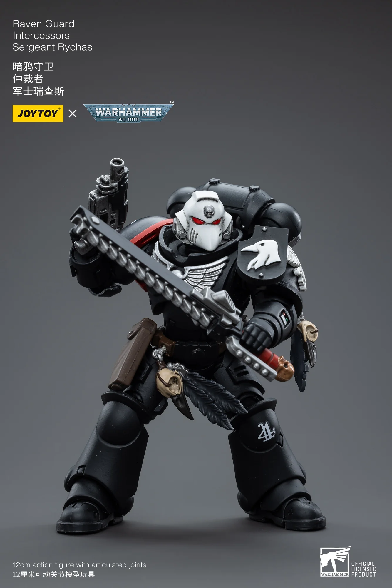 Raven Guard Intercessors Sergeant Rychas Warhammer 40k 1/18 Figurka 12 cm - Image 13