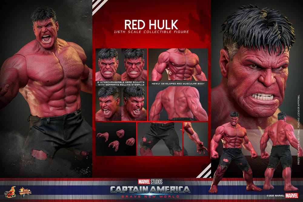 Red Hulk Captain America: Brave New World Movie Masterpiece 1/6 Figurka 47 cm - Image 17