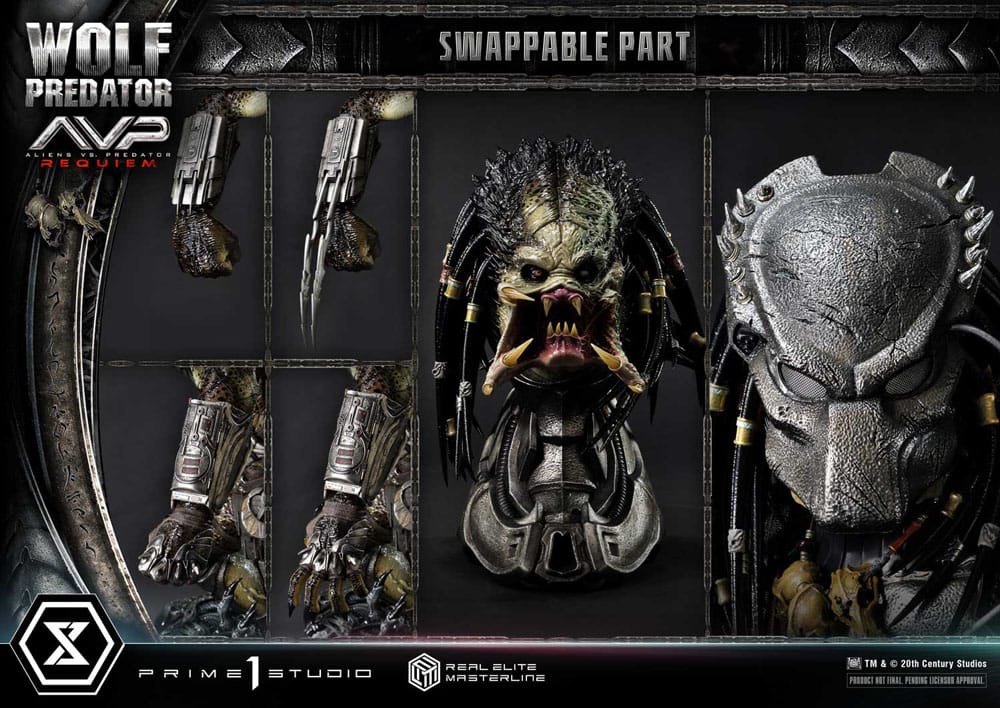 Requiem Wolf Predator Alien vs. Predator Real Elite Masterline Series 1/3 Figurka 95 cm - Image 8