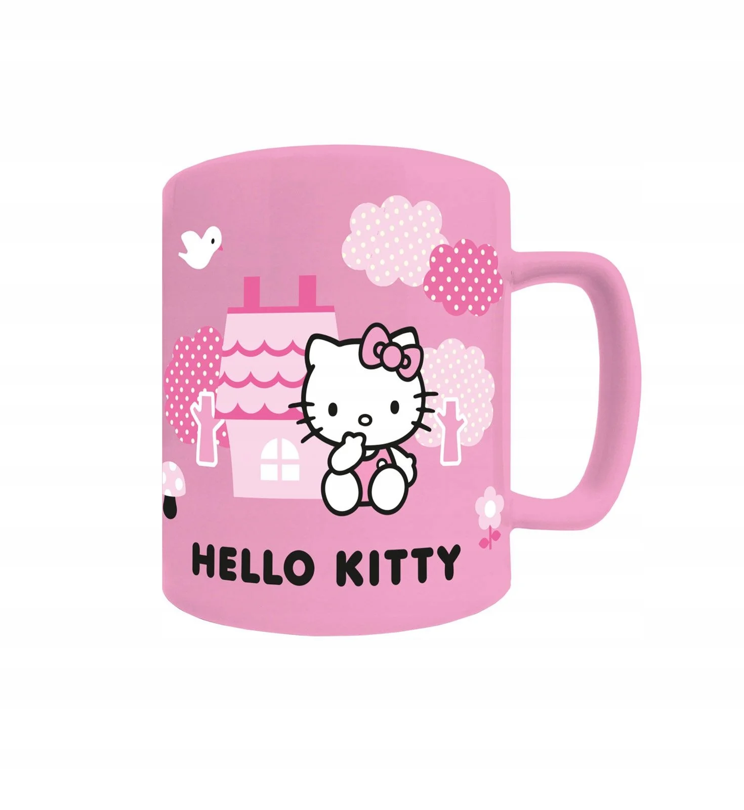 Różowa Kokardka kubek z futerkiem Hello Kitty - Image 3