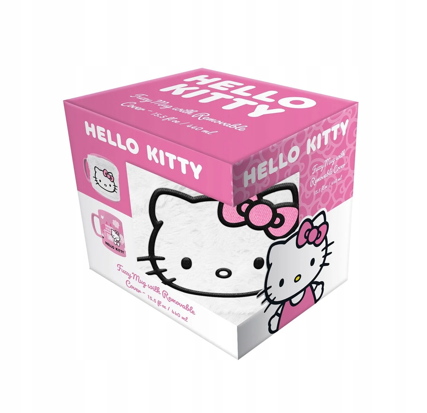 Różowa Kokardka kubek z futerkiem Hello Kitty - Image 4