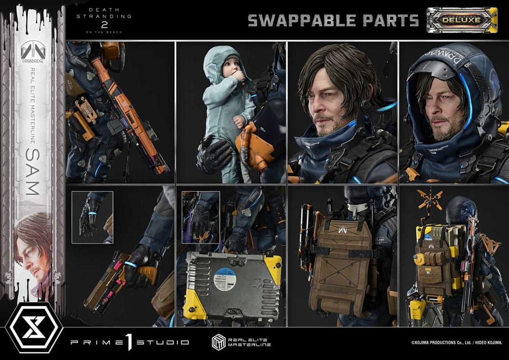 Sam Death Stranding 2: On the Beach Real Elite Masterline Series Deluxe Version 1/3 Figurka 83 cm - Image 8