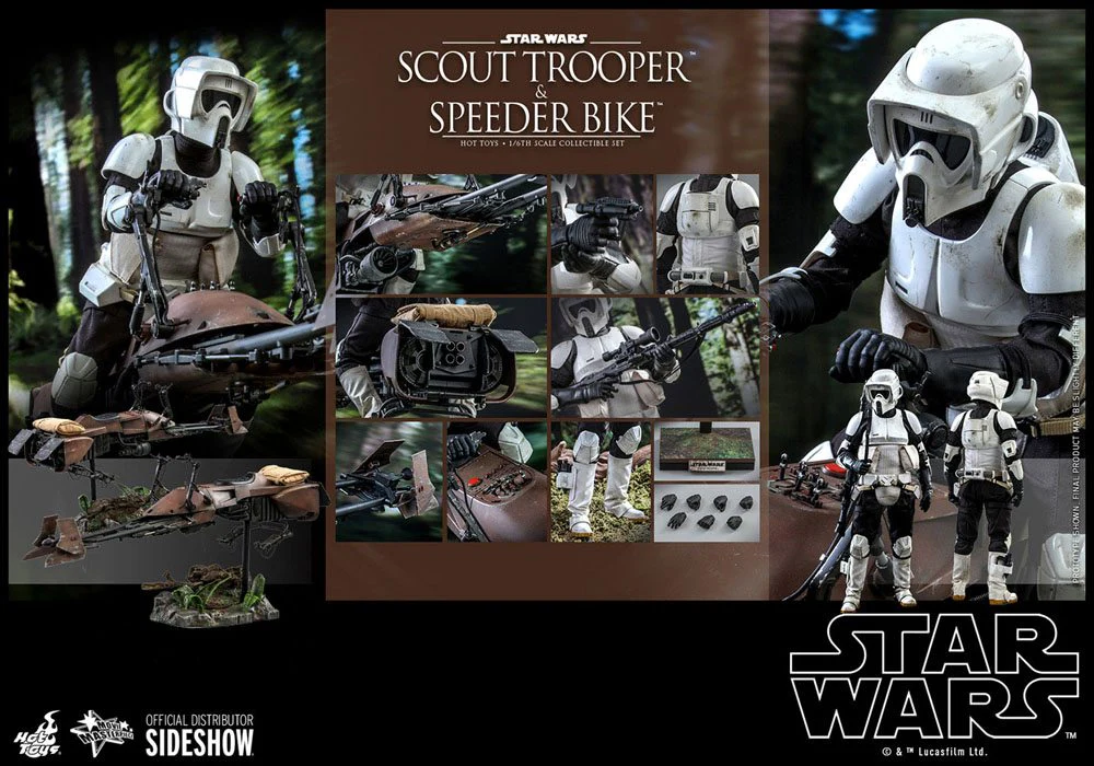Scout Trooper & Speeder Bike Star Wars: Return of the Jedi 1/6 Figurka 30 cm - Image 10