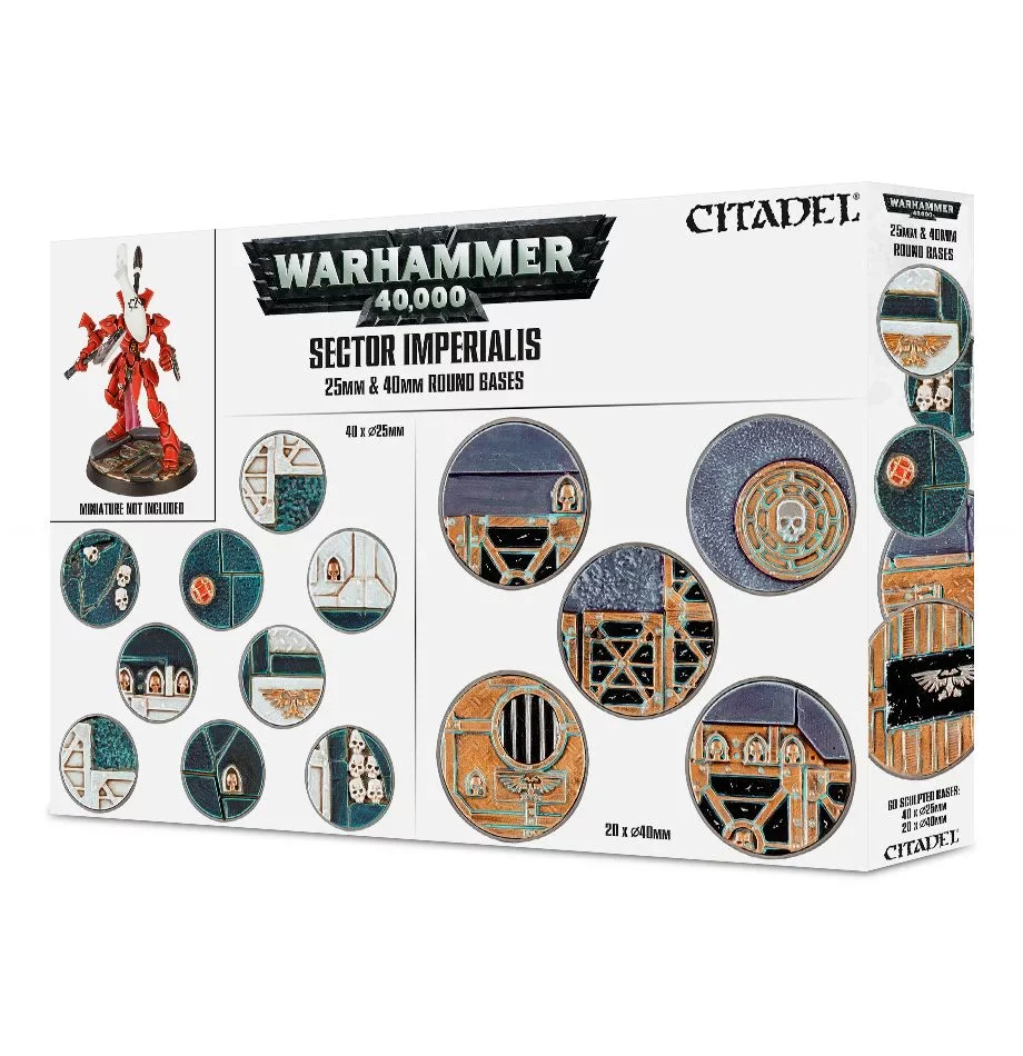 Sector Imperialis: 25 & 40mm Round Bases Warhammer 40K