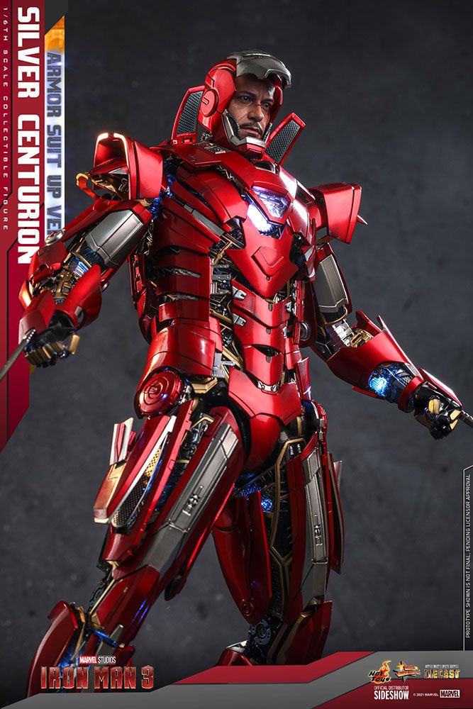 Silver Centurion Armor Suit Up Version Marvel Iron Man 3 Movie 1/6 Figurka 32 cm - Image 10
