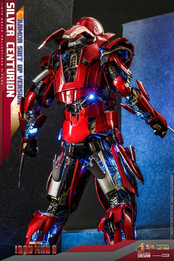 Silver Centurion Armor Suit Up Version Marvel Iron Man 3 Movie 1/6 Figurka 32 cm - Image 11