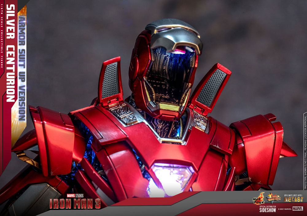 Silver Centurion Armor Suit Up Version Marvel Iron Man 3 Movie 1/6 Figurka 32 cm - Image 14