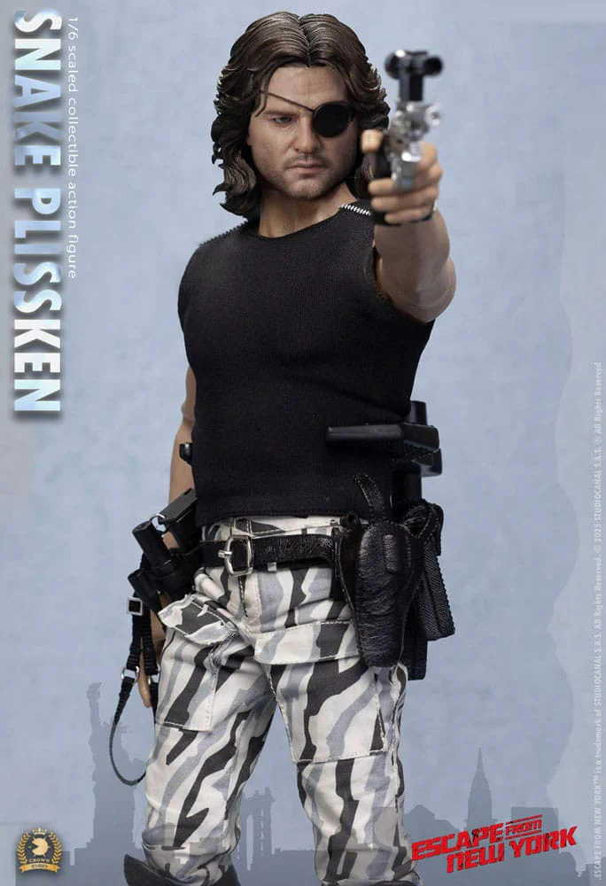 Snake Plissken Sculpted Hair Version Escape from New York Crown Series Action Figure 1/6 Figurka 30 cm - Image 4